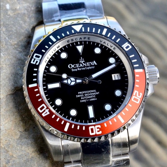 OCEANEVA DEEP MARINE EXPLORER PRO DIVER WATCH COKE - Picture 2 of 16